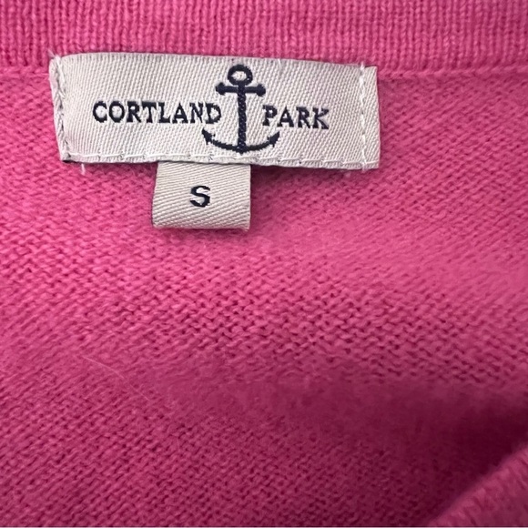Cortland Park Pink Cashmere Sweater with Faux Pearl Buttons | Sz Sm| - Picture 7 of 7